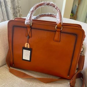 Brown leather, Never used, Woman’s Briefcase.